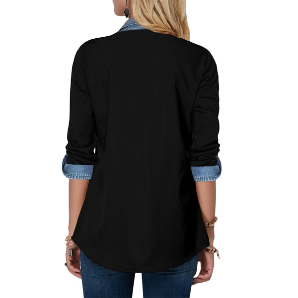 Long Sleeve Turn-down Collar