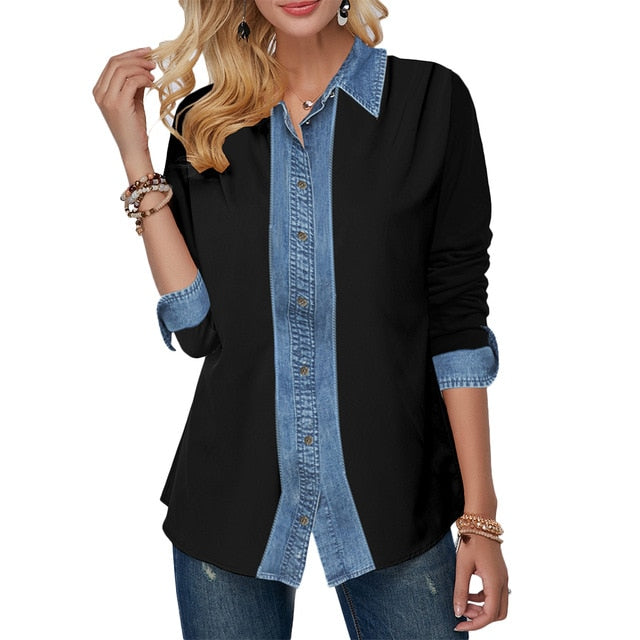 Long Sleeve Turn-down Collar
