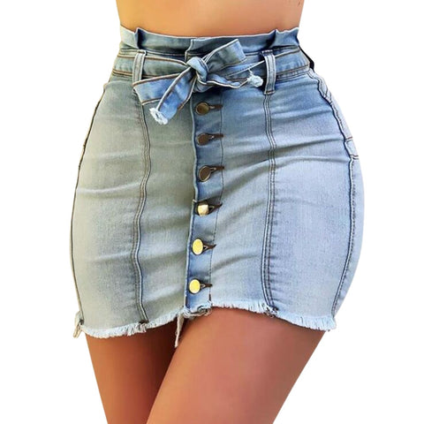 Sexy Bodycon Jeans Skirt