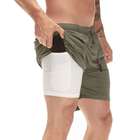 2 in 1 Running Shorts Jogging Fitness Training