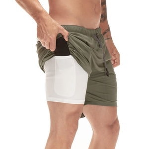 2 in 1 Running Shorts Jogging Fitness Training
