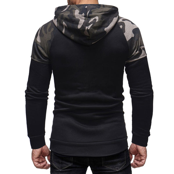 Zipper Camouflage Hooded